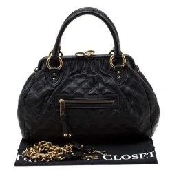 Marc Jacobs Black Quilted Leather Stam Shoulder Bag For Women 19 Marc Jacobs Black Quilted Leather Stam Shoulder Bag For Women -Cheap Marc Jacobs Store luxury women marc jacobs used handbags p206085 005