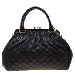 Marc Jacobs Black Quilted Leather Stam Shoulder Bag For Women 14 Marc Jacobs Black Quilted Leather Stam Shoulder Bag For Women -Cheap Marc Jacobs Store luxury women marc jacobs used handbags p206085 006