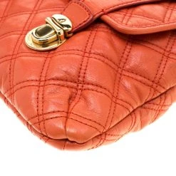 Marc Jacobs Orange Quilted Leather Mary Shoulder Bag For Women -Cheap Marc Jacobs Store luxury women marc jacobs used handbags p206090 010