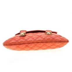 Marc Jacobs Orange Quilted Leather Mary Shoulder Bag For Women -Cheap Marc Jacobs Store luxury women marc jacobs used handbags p206090 012