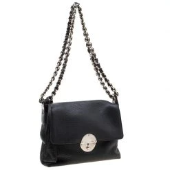Marc Jacobs Black Leather Flap Chain Shoulder Bag For Women -Cheap Marc Jacobs Store luxury women marc jacobs used handbags p206598 009