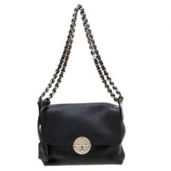 Marc Jacobs Black Leather Flap Chain Shoulder Bag For Women