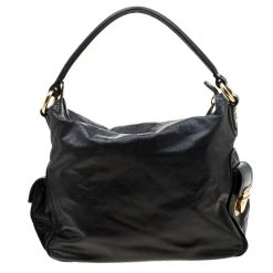 Marc Jacobs Black Leather Multi Pocket Shoulder Bag For Women -Cheap Marc Jacobs Store luxury women marc jacobs used handbags p207583 005