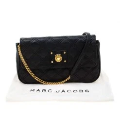 Marc Jacobs Black Quilted Leather Small Single Shoulder Bag For Women -Cheap Marc Jacobs Store luxury women marc jacobs used handbags p208592 007