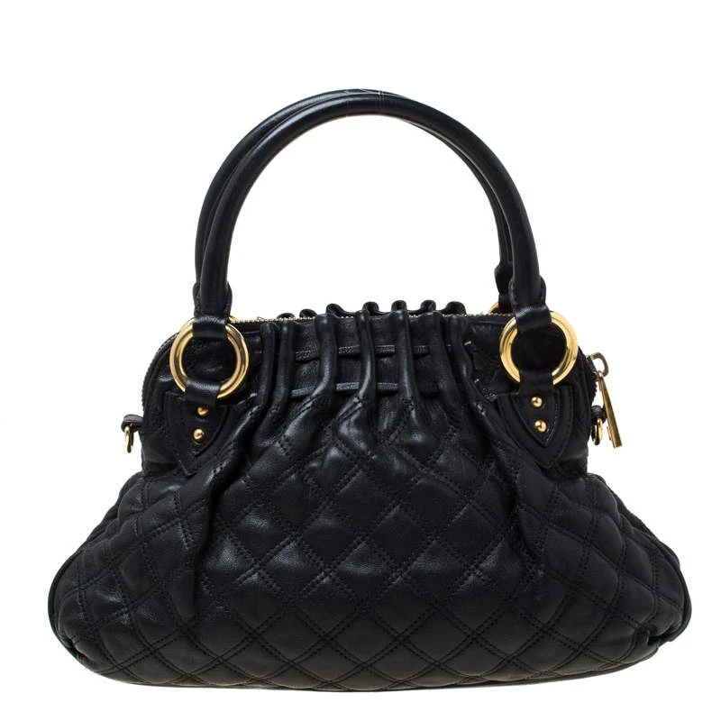 Marc Jacobs Black Quilted Leather Small Cecilia Satchel For Women 4 Marc Jacobs Black Quilted Leather Small Cecilia Satchel For Women - Image 4