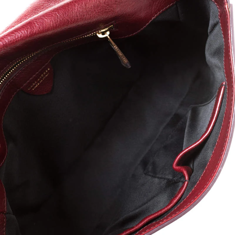 Marc Jacobs Burgundy Leather, Suede And Python Trim Polly Shoulder Bag For Women 7 Marc Jacobs Burgundy Leather, Suede And Python Trim Polly Shoulder Bag For Women - Image 7