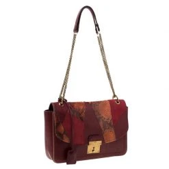 Marc Jacobs Burgundy Leather, Suede And Python Trim Polly Shoulder Bag For Women 13 Marc Jacobs Burgundy Leather, Suede And Python Trim Polly Shoulder Bag For Women -Cheap Marc Jacobs Store luxury women marc jacobs used handbags p218167 006