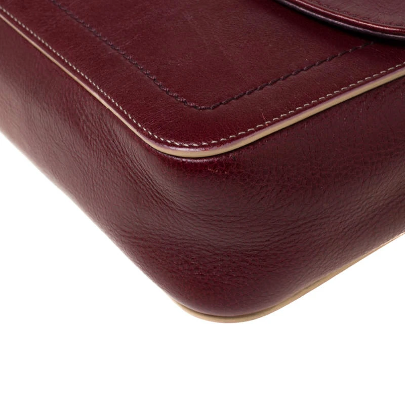 Marc Jacobs Burgundy Leather, Suede And Python Trim Polly Shoulder Bag For Women 11 Marc Jacobs Burgundy Leather, Suede And Python Trim Polly Shoulder Bag For Women - Image 11