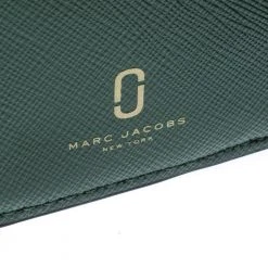 Marc Jacobs Olive Green Leather Snapshot Compact Wallet For Women -Cheap Marc Jacobs Store luxury women marc jacobs used handbags p224952 009