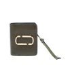 Marc Jacobs Olive Green Leather Snapshot Compact Wallet For Women