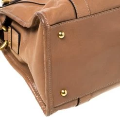 Marc Jacobs Brown Leather Wellington Fulton Satchel For Women -Cheap Marc Jacobs Store luxury women marc jacobs used handbags p225205 004