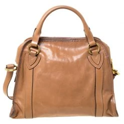 Marc Jacobs Brown Leather Wellington Fulton Satchel For Women -Cheap Marc Jacobs Store luxury women marc jacobs used handbags p225205 006