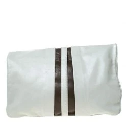 Marc By Marc Jacobs Light Grey/Brown Leather Magazine Fold Over Clutch For Women -Cheap Marc Jacobs Store luxury women marc jacobs used handbags p227259 007