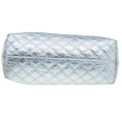 Marc Jacobs Silver Leather Casey Double Quilted Tote For Women -Cheap Marc Jacobs Store luxury women marc jacobs used handbags p22853 005
