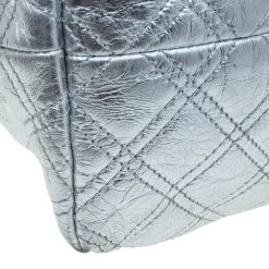 Marc Jacobs Silver Leather Casey Double Quilted Tote For Women -Cheap Marc Jacobs Store luxury women marc jacobs used handbags p22853 008