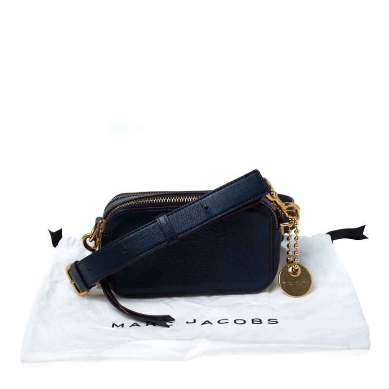 Marc Jacobs Navy Blue Leather Double Zip Crossbody Bag For Women 10 Marc Jacobs Navy Blue Leather Double Zip Crossbody Bag For Women - Image 10
