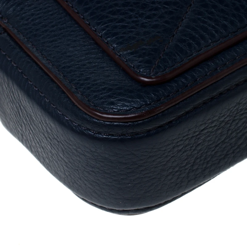 Marc Jacobs Navy Blue Leather Double Zip Crossbody Bag For Women 12 Marc Jacobs Navy Blue Leather Double Zip Crossbody Bag For Women - Image 12