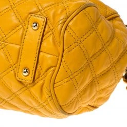 Marc Jacobs Yellow Quilted Leather Stam Shoulder Bag For Women -Cheap Marc Jacobs Store luxury women marc jacobs used handbags p233283 006