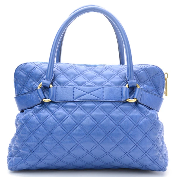 Marc Jacobs Blue Quilted Leather Bruna Tote For Women 4 Marc Jacobs Blue Quilted Leather Bruna Tote For Women - Image 4