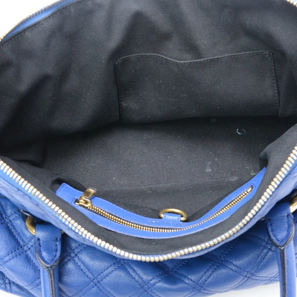 Marc Jacobs Blue Quilted Leather Bruna Tote For Women 11 Marc Jacobs Blue Quilted Leather Bruna Tote For Women - Image 11