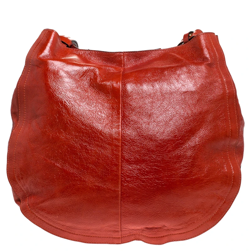 Marc Jacobs Orange Embellished Patent Leather Daisy Hobo For Women 4 Marc Jacobs Orange Embellished Patent Leather Daisy Hobo For Women - Image 4