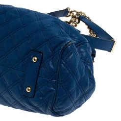 Marc Jacobs Blue Quilted Leather Stam Bag For Women -Cheap Marc Jacobs Store luxury women marc jacobs used handbags p243156 009