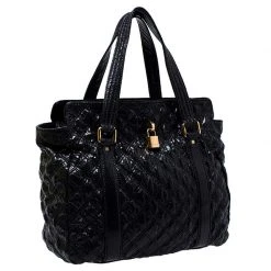 Marc Jacobs Black Quilted Snakeskin Embossed Coated Canvas Tote For Women 13 Marc Jacobs Black Quilted Snakeskin Embossed Coated Canvas Tote For Women -Cheap Marc Jacobs Store luxury women marc jacobs used handbags p243209 001