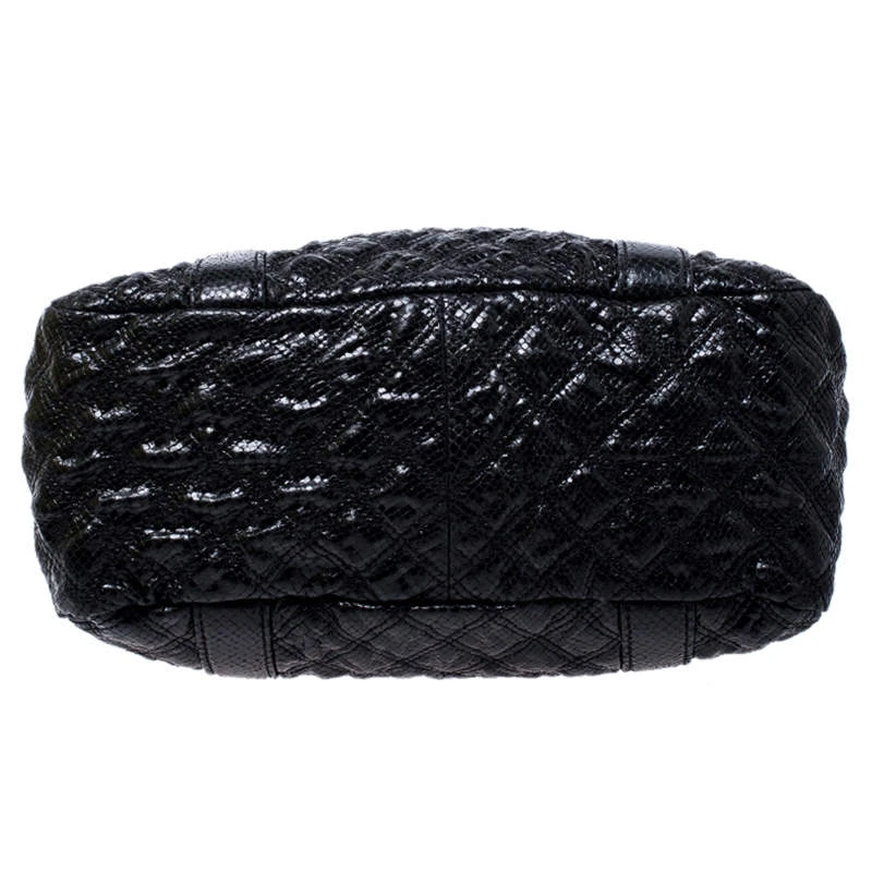 Marc Jacobs Black Quilted Snakeskin Embossed Coated Canvas Tote For Women 6 Marc Jacobs Black Quilted Snakeskin Embossed Coated Canvas Tote For Women - Image 6