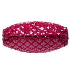 Marc Jacobs Red Sequins Embellished Canvas And Suede Frog Frame Shoulder Bag For Women -Cheap Marc Jacobs Store luxury women marc jacobs used handbags p247337 010