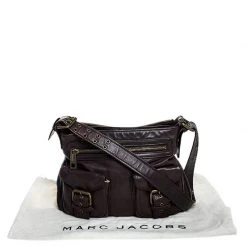 Marc Jacobs Brown Leather Front Pocket Shoulder Bag For Women -Cheap Marc Jacobs Store luxury women marc jacobs used handbags p247991 008