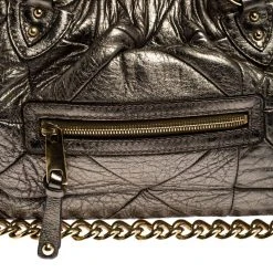 Marc Jacobs Metallic Quilted Leather Stam Shoulder Bag For Women -Cheap Marc Jacobs Store luxury women marc jacobs used handbags p248124 002