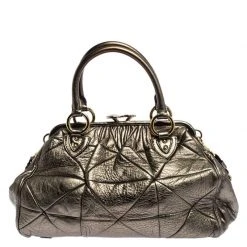 Marc Jacobs Metallic Quilted Leather Stam Shoulder Bag For Women -Cheap Marc Jacobs Store luxury women marc jacobs used handbags p248124 004