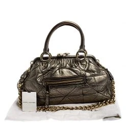 Marc Jacobs Metallic Quilted Leather Stam Shoulder Bag For Women -Cheap Marc Jacobs Store luxury women marc jacobs used handbags p248124 012
