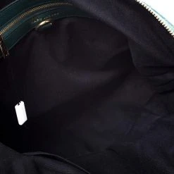 Marc Jacobs Dark Green Quilted Leather Bruna Belted Tote For Women -Cheap Marc Jacobs Store luxury women marc jacobs used handbags p248215 004