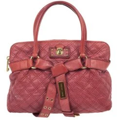 Marc Jacobs Pink Bruna Quilted Leather Tote For Women