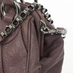 Marc Jacobs Lilac Pleated Leather Stam For Women -Cheap Marc Jacobs Store luxury women marc jacobs used handbags p24952 012