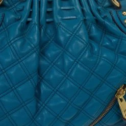 Marc Jacobs Blue Quilted Calf Leather Cecilia Bag For Women -Cheap Marc Jacobs Store luxury women marc jacobs used handbags p24962 009