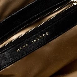 Marc Jacobs Black/Gold Houndstooth Print Leather And Fur Little Stam Shoulder Bag For Women -Cheap Marc Jacobs Store luxury women marc jacobs used handbags p251500 010