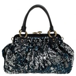 Marc Jacobs Blue/Black Sequin New York Rocker Stam Shoulder Bag For Women