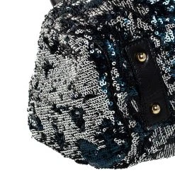 Marc Jacobs Blue/Black Sequin New York Rocker Stam Shoulder Bag For Women -Cheap Marc Jacobs Store luxury women marc jacobs used handbags p251879 009