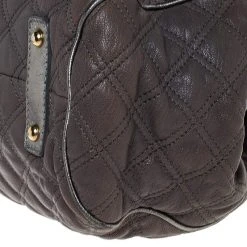 Marc Jacobs Grey/Silver Quilted Leather Stam Shoulder Bag For Women -Cheap Marc Jacobs Store luxury women marc jacobs used handbags p252405 004