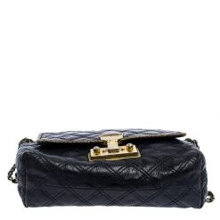 Marc Jacobs Navy Blue Quilted Leather Flap Crossbody Bag For Women 17 Marc Jacobs Navy Blue Quilted Leather Flap Crossbody Bag For Women -Cheap Marc Jacobs Store luxury women marc jacobs used handbags p252581 005