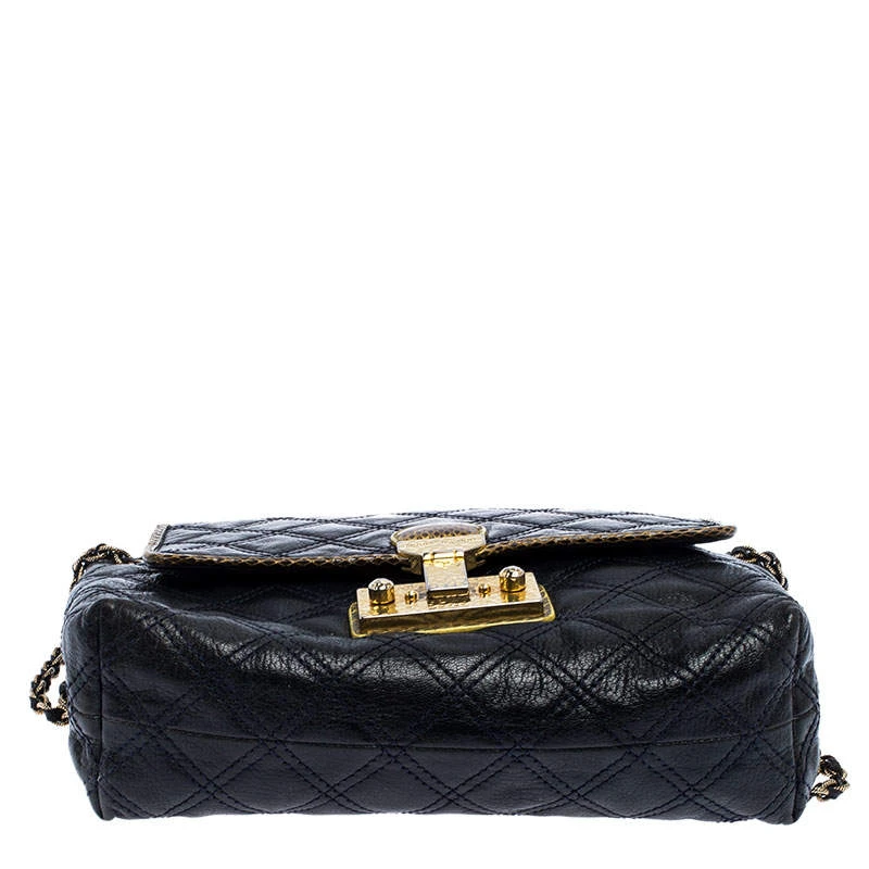 Marc Jacobs Navy Blue Quilted Leather Flap Crossbody Bag For Women 6 Marc Jacobs Navy Blue Quilted Leather Flap Crossbody Bag For Women - Image 6