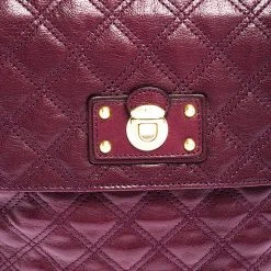 Marc Jacobs Purple Leather Day To Night Single Shoulder Bag For Women -Cheap Marc Jacobs Store luxury women marc jacobs used handbags p252962 002