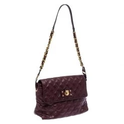 Marc Jacobs Purple Leather Day To Night Single Shoulder Bag For Women -Cheap Marc Jacobs Store luxury women marc jacobs used handbags p252962 003