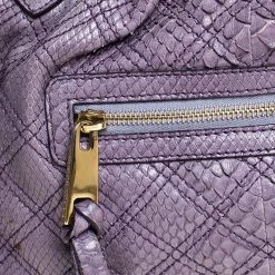 Marc Jacobs Purple Quilted Python Stam Satchel For Women -Cheap Marc Jacobs Store luxury women marc jacobs used handbags p253201 002