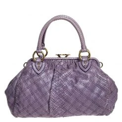 Marc Jacobs Purple Quilted Python Stam Satchel For Women -Cheap Marc Jacobs Store luxury women marc jacobs used handbags p253201 004