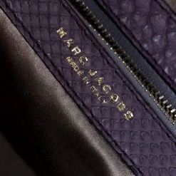 Marc Jacobs Purple Quilted Python Stam Satchel For Women -Cheap Marc Jacobs Store luxury women marc jacobs used handbags p253201 011