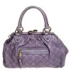 Marc Jacobs Purple Quilted Python Stam Satchel For Women