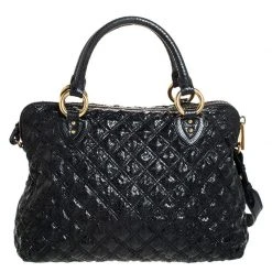 Marc Jacobs Black Quilted Snake Skin Embossed Leather Tote For Women 14 Marc Jacobs Black Quilted Snake Skin Embossed Leather Tote For Women -Cheap Marc Jacobs Store luxury women marc jacobs used handbags p253216 005